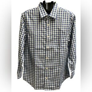 Banana Republic Blue and White Checkered Shirt